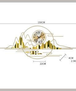 Đồng hồ treo tường núi dát vàng