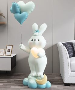 Tượng trang trí phòng khách thỏ bunny để sàn