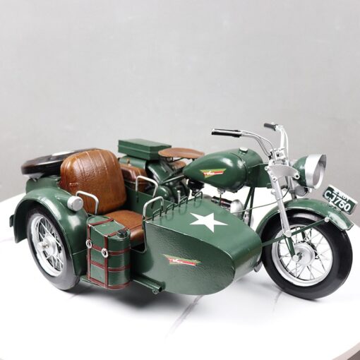 Mô hình xe sidecar vintage 2022 CD180