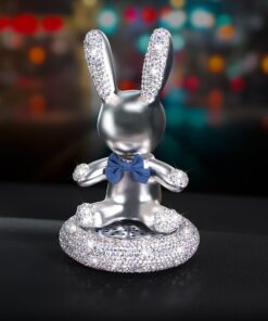 Thỏ Bunny gắn đá kết hộp nước hoa để oto