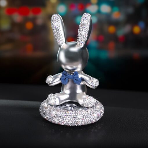 Thỏ Bunny gắn đá kết hộp nước hoa để oto