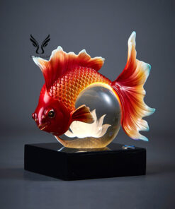 Tượng Cá Vàng Pha Lê Kèm Đèn Led