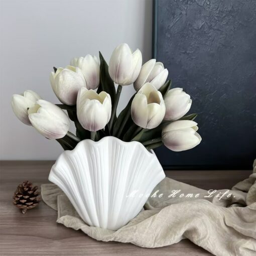 Bình Hoa Trang Trí Hình Vỏ Sò