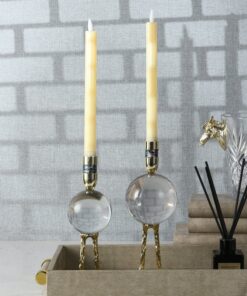 Đôi Chân Nến Quả Cầu Pha Lê