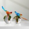 Decor Chim Đứng Trên Quả Cầu