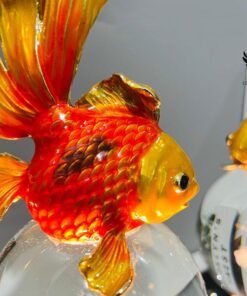 Tượng Cá Vàng Pha Lê Kèm Đèn Led
