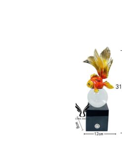 Tượng Cá Vàng Pha Lê Kèm Đèn Led
