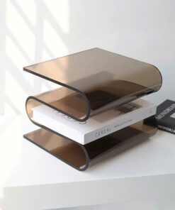 Kệ Tạp Chí 2 Tầng Acrylic Uốn Lượn