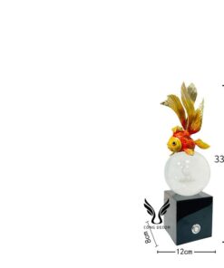 Tượng Cá Vàng Pha Lê Kèm Đèn Led