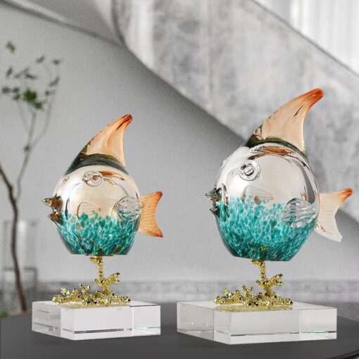 Tượng Con Cá Làm Bằng Pha Lê