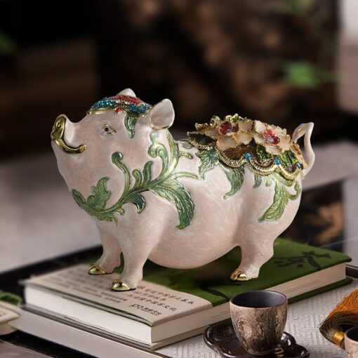 Tượng Heo Hoa Văn Phong Thủy