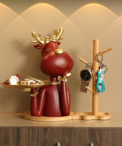 Tượng Hươu Giữ Khay Để Bàn