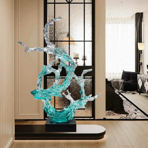 Tượng Sóng Nước Pha Lê