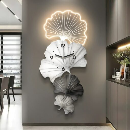 Đồng Hồ Treo Tường Lá Bạch Qủa