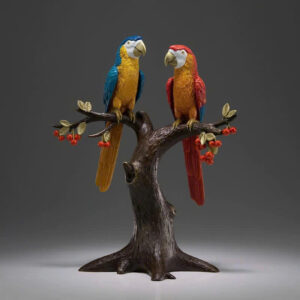 Tượng Đôi Vẹt Uyên Ương - Công Decor Pro