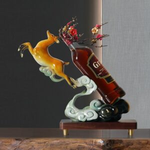 Giá Rượu Hươu Vàng Cưỡi Mây - Công Decor Pro