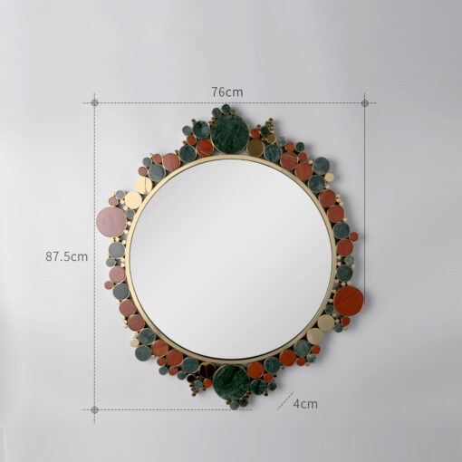 Gương Decor Gắn Đá Cẩm Thạch