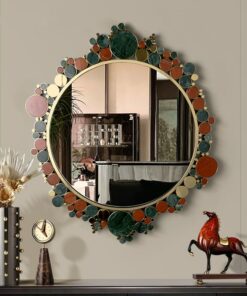 Gương Decor Gắn Đá Cẩm Thạch