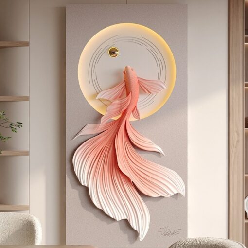 Tranh Cá Bơi Ngược Dòng 3D