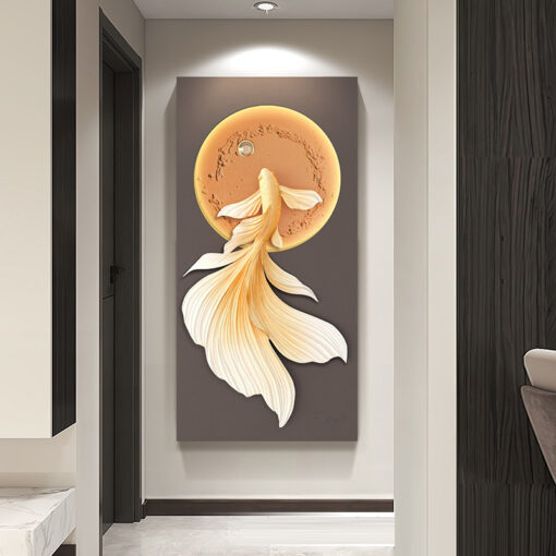Tranh Cá Bơi Ngược Dòng 3D