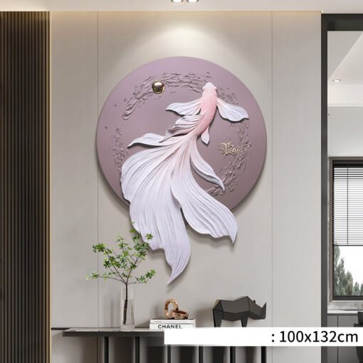 Tranh Cá Bơi Ngược Dòng 3D