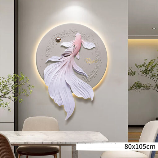 Tranh Cá Bơi Ngược Dòng 3D