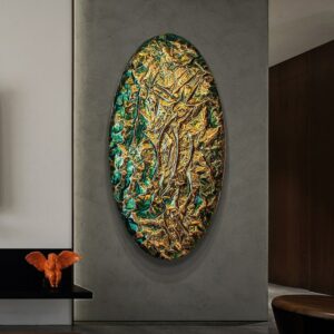 Tranh Trừu Tượng 3D Hình Bầu Dục - Công Decor Pro