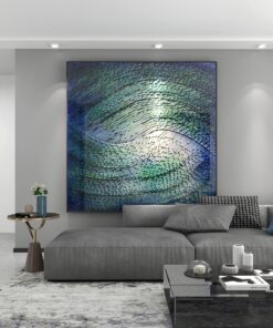 Tranh Sơn Dầu Trừu Tượng 3D Khổ Vuông