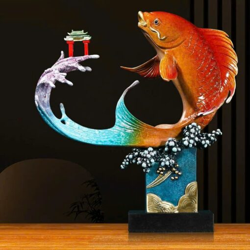 Tượng Cá Chép Vượt Vũ Môn Hóa Rồng