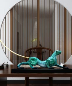 Tượng Con Báo Uy Phong Bằng Đồng