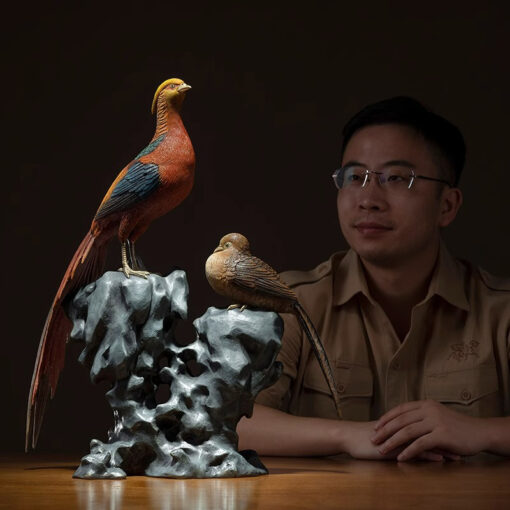 Tượng Đôi Chim Trĩ Cát Tường