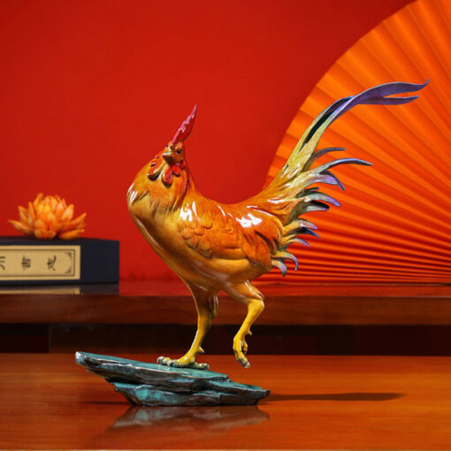 Tượng Gà Trống Mạnh Mẽ Phát Tài