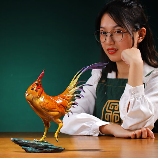 Tượng Gà Trống Mạnh Mẽ Phát Tài
