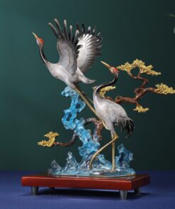 Tượng Hạc Bằng Đồng May Mắn