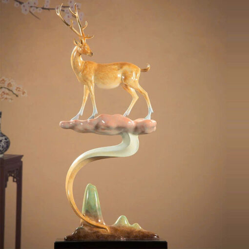 Tượng Hươu Phong Thủy Lộc Đỉnh Vân