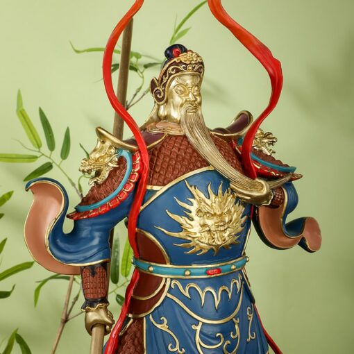 Tượng Quan Công Cầm Đao Đứng Trấn Phong Thủy