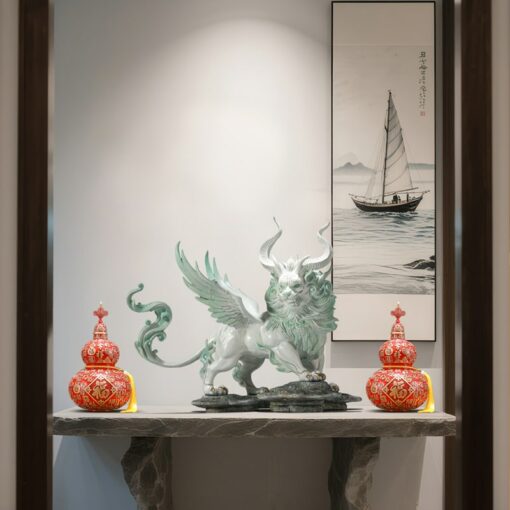 Tượng Thần Thú Kỳ Lân Phi Vân
