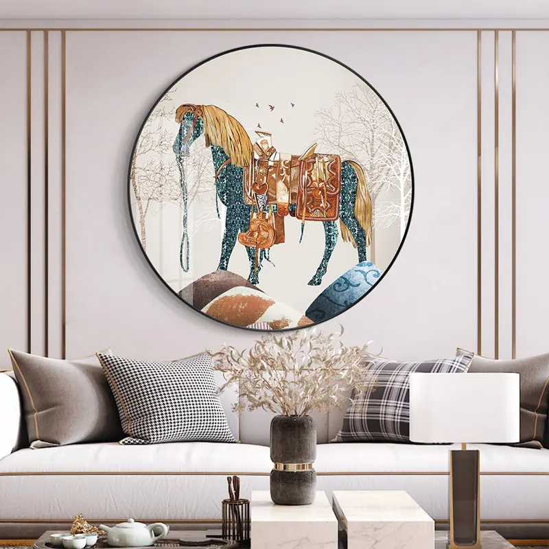 Tranh decor ngựa nghệ thuật cho phòng khách