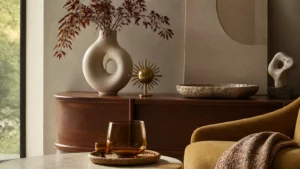 Đồ decor 2027 với màu ấm, hình khối cong và chất liệu tự nhiên