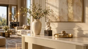 Cách bố trí đồ decor trên bàn theo nhóm ba